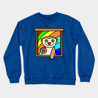 Cute funny meerkat Crewneck Sweatshirt